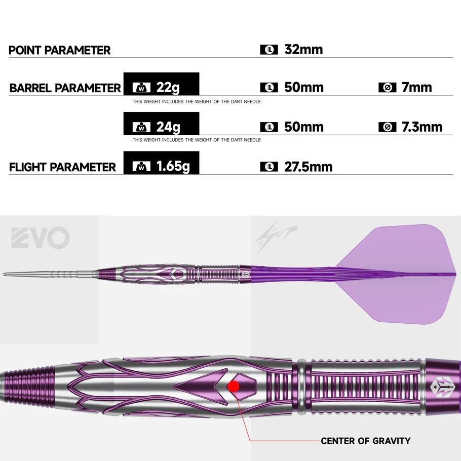 Caliburn Players Darts - Nicomuse: Awakening - 90% - Steel Tip - 24g - Image 4