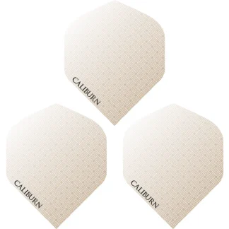 Caliburn Dart Flights - 100 Micron - Logo - White