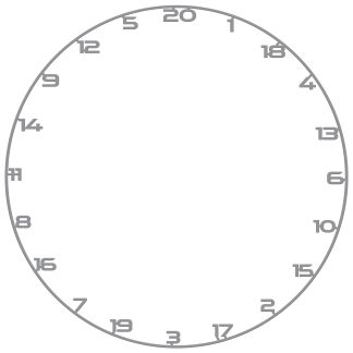 Bullet Number Ring - for Dartboards - Grey