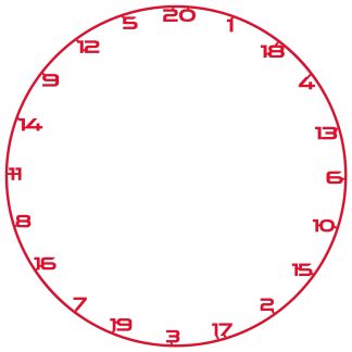 Bullet Number Ring - for Dartboards - Red