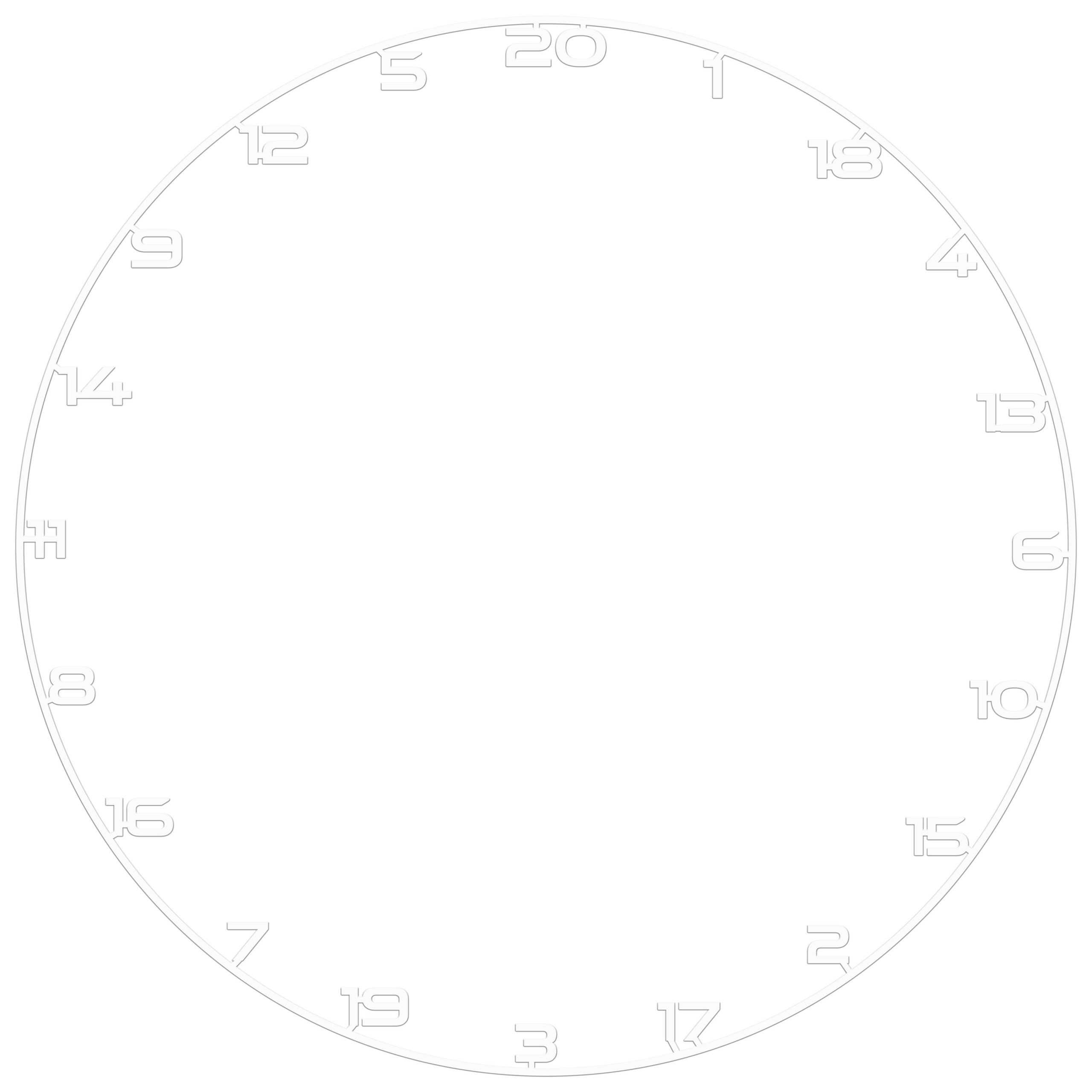 Bullet Number Ring - for Dartboards - White