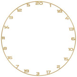 Bullet Number Ring - for Dartboards - Gold