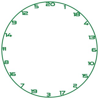 Bullet Number Ring - for Dartboards - Green