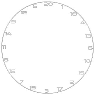 Bullet Number Ring - for Dartboards - Silver