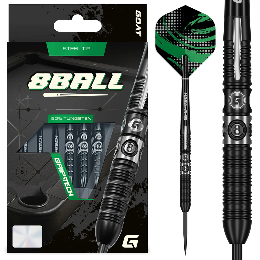 GOAT 8Ball Darts - Steel Tip - 90% Tungsten - 22g