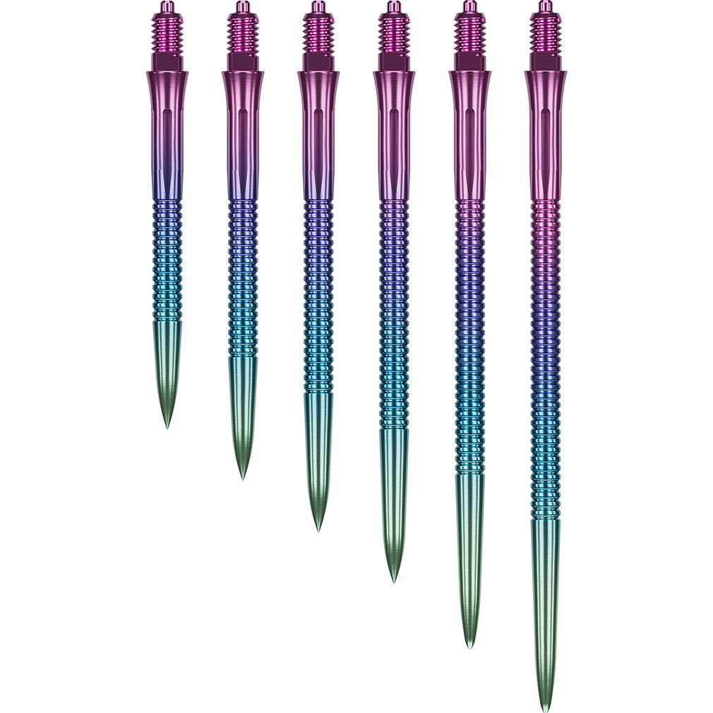 Caliburn EZ-Evo Dart Points - Small Grooved - Rainbow - 40mm - Image 4
