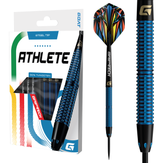 GOAT Athlete Darts - Steel Tip - Blue and Black - 90% Tungsten - 24g