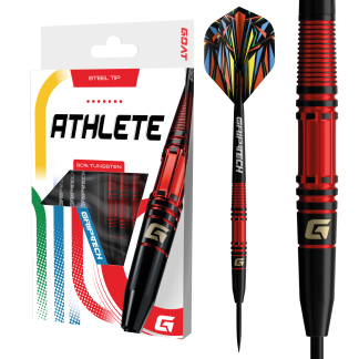 GOAT Athlete Darts - Steel Tip - Red and Black - 90% Tungsten - 23.5g