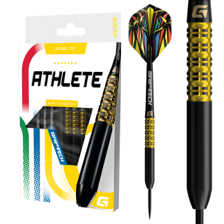 GOAT Athlete Darts - Steel Tip - Yellow and Black - 90% Tungsten - 26g