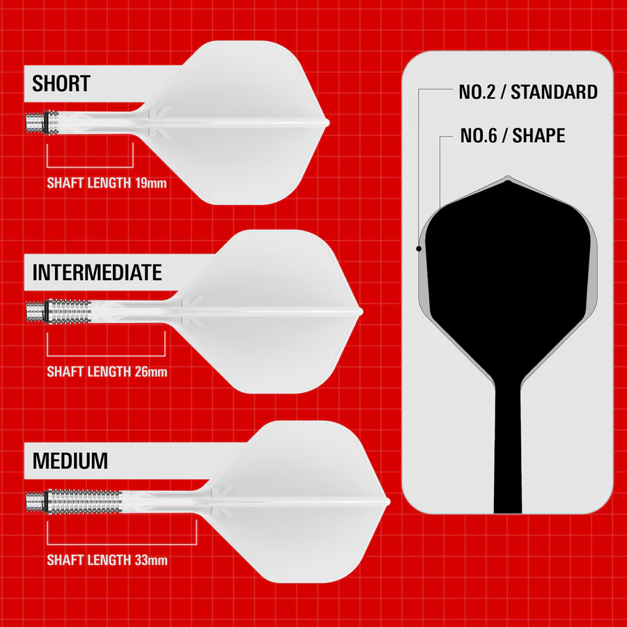 Target K-Shift Dart Flights - White - No2 - Medium - Image 3