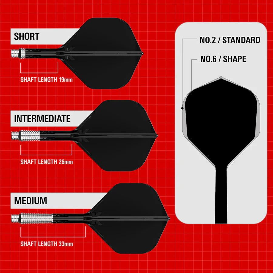 Target K-Shift Dart Flights - Black - No2 - Medium - Image 5