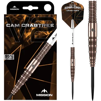 Mission Cam Crabtree Darts -V2 - Steel Tip - 95% - 22g