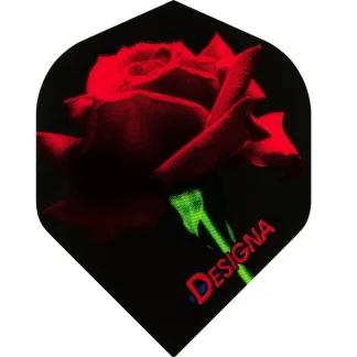 Designa Dart Flights - Std - Red Rose Black