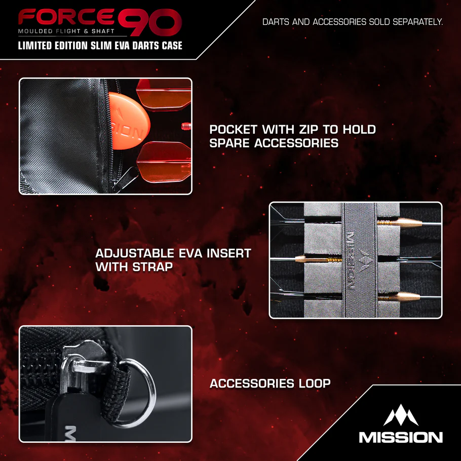 Mission Force 90 Dart Case - Slim - Grey Denim - Limited Edition - Image 3