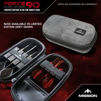 Mission Force 90 Dart Case - Slim - Grey Denim - Limited Edition