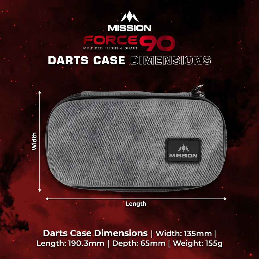 Mission Force 90 Dart Case - Slim - Grey Denim - Limited Edition - Image 5