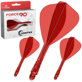 Mission Force 90 Vortex - Kite - Clear Red - Moulded Flight and Shaft