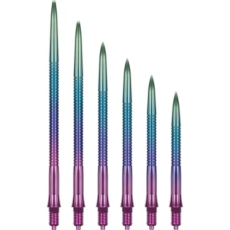 Caliburn EZ-Evo Dart Points - Small Grooved - Rainbow - 28mm