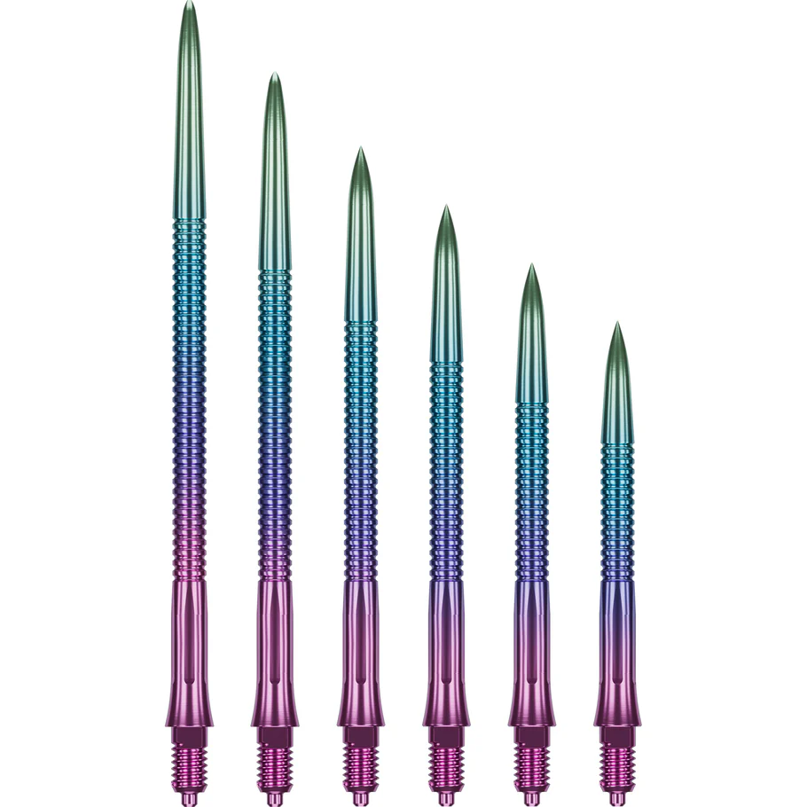 Caliburn EZ-Evo Dart Points - Small Grooved - Rainbow - 28mm