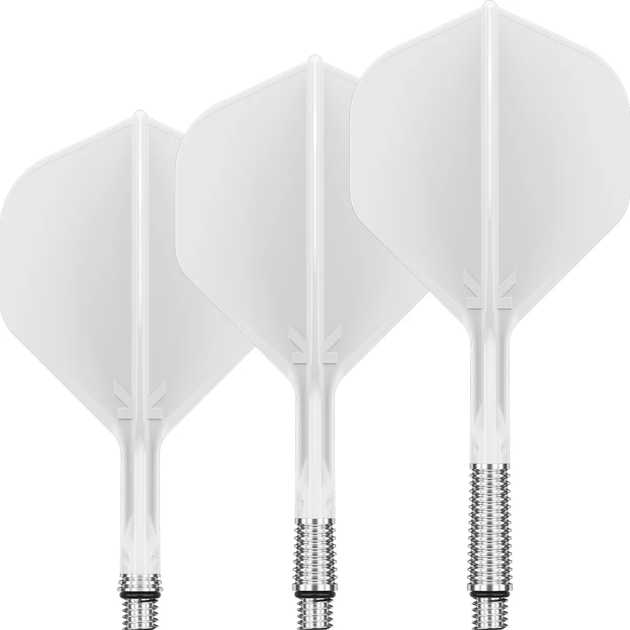 Target K-Shift Dart Flights - White - No2 - Medium