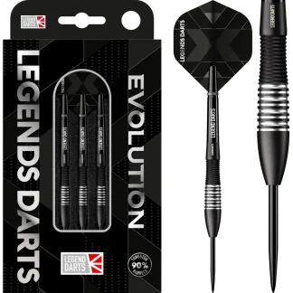 Legend Darts - Steel Tip - Evolution Series - B05 - Black - Bullet Shark - 22g
