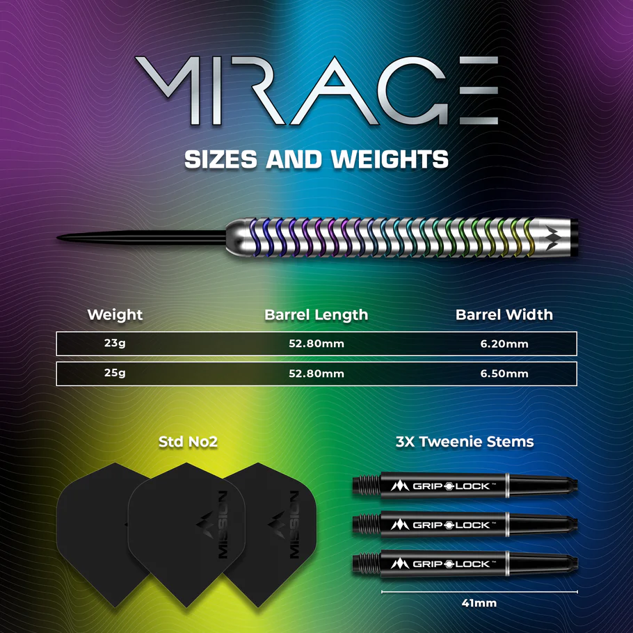 Mission Mirage Darts - Steel Tip - 90% - 23g - Image 5