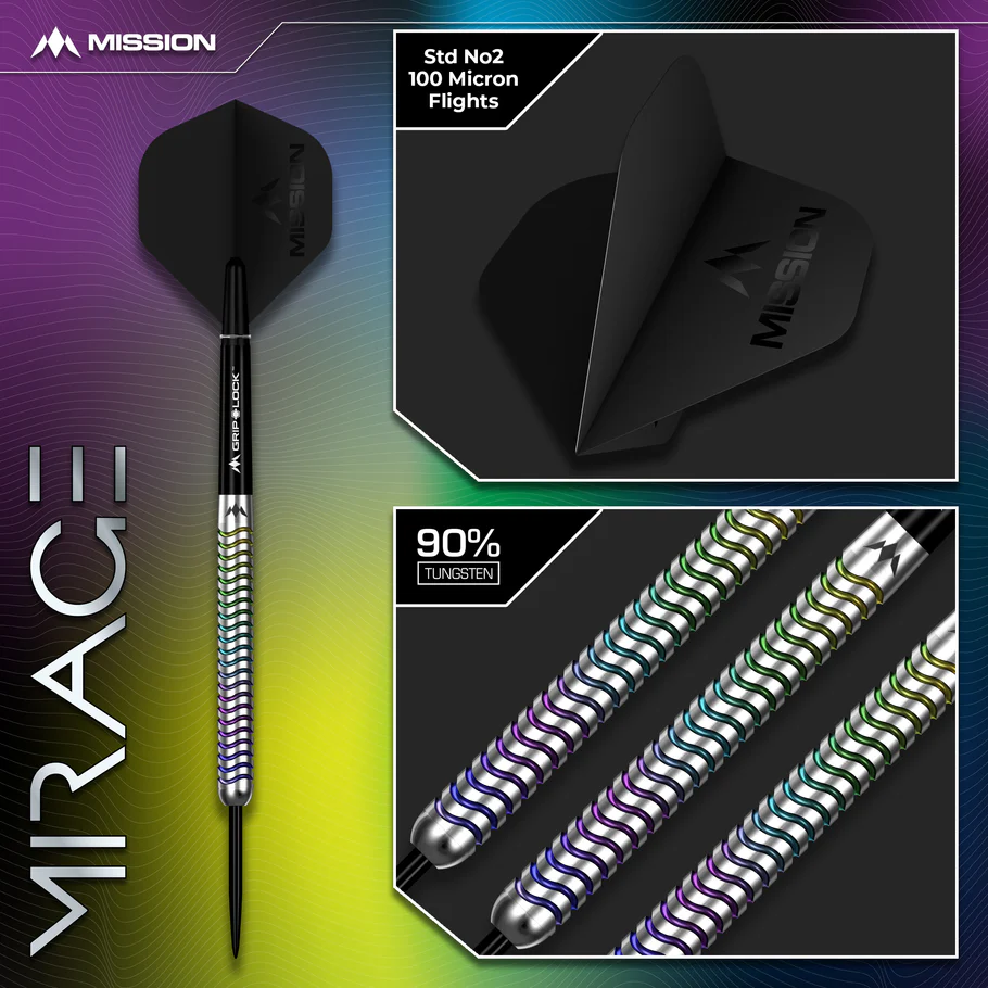 Mission Mirage Darts - Steel Tip - 90% - 23g - Image 6