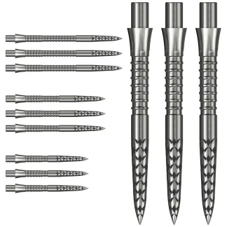 Mission Caliburn EVO Dart Points - Mission Logo - Silver - 38mm