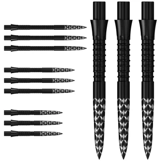 Mission Caliburn EVO Dart Points - Mission Logo - Black - 38mm