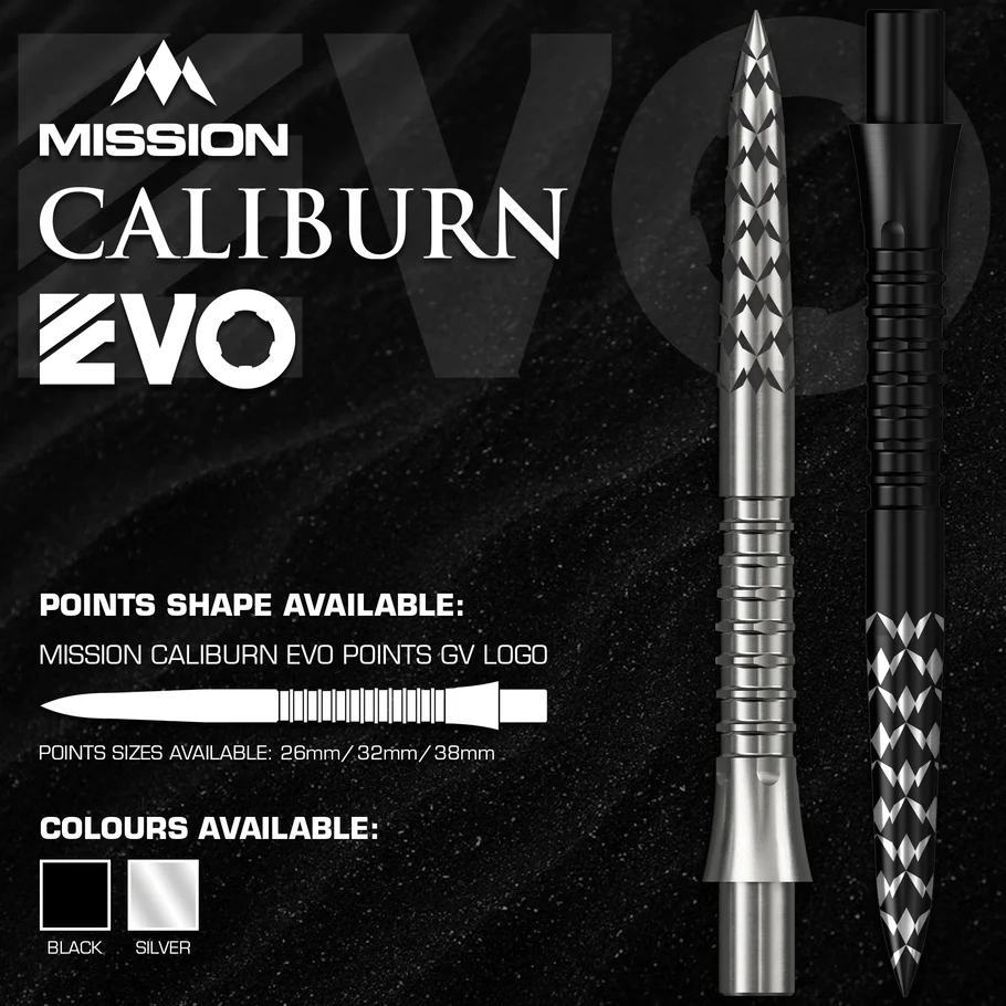 Mission Caliburn EVO Points - Mission Logo - Silver - 38mm - Image 2