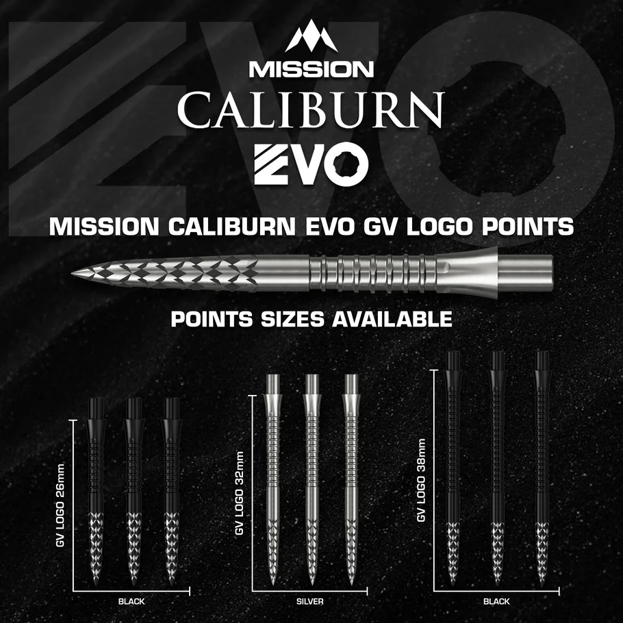 Mission Caliburn EVO Points - Mission Logo - Silver - 38mm - Image 3