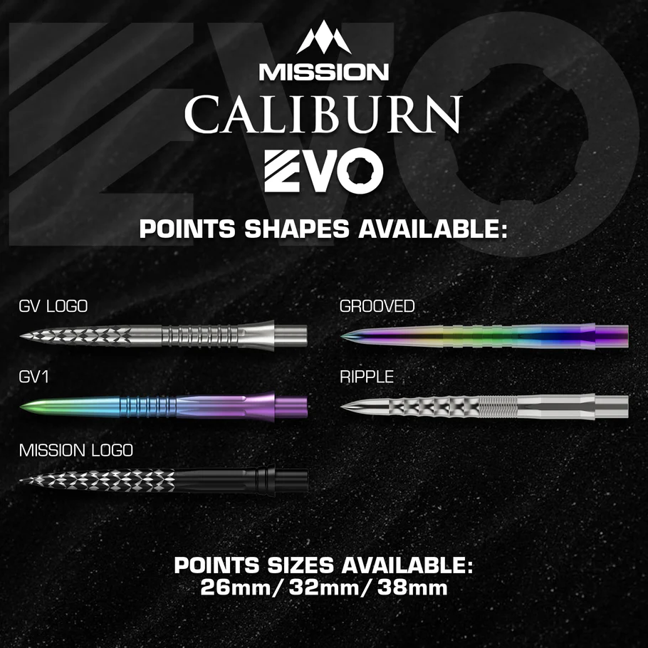 Mission Caliburn EVO Points - Mission Logo - Silver - 38mm - Image 6