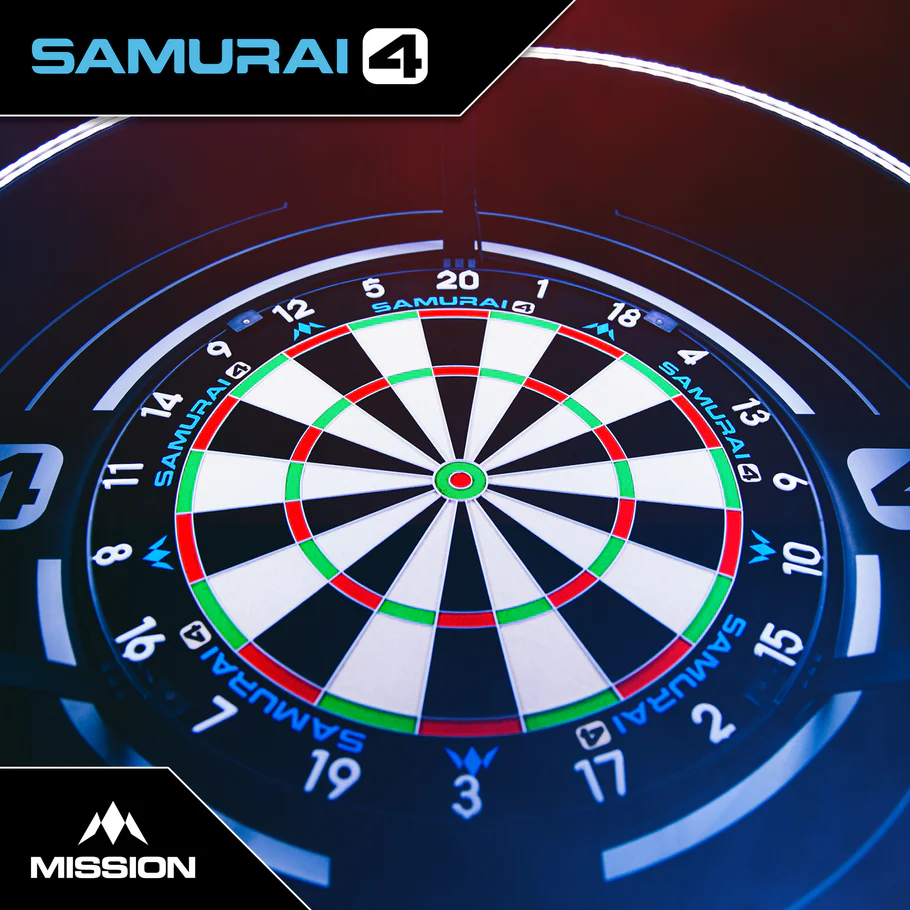 Mission Samurai 4 Dartboard – Professional – Knife Wire – White
