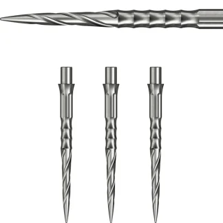 Caliburn EVO Dart Points - Spiro - No Lip - Silver - 28mm