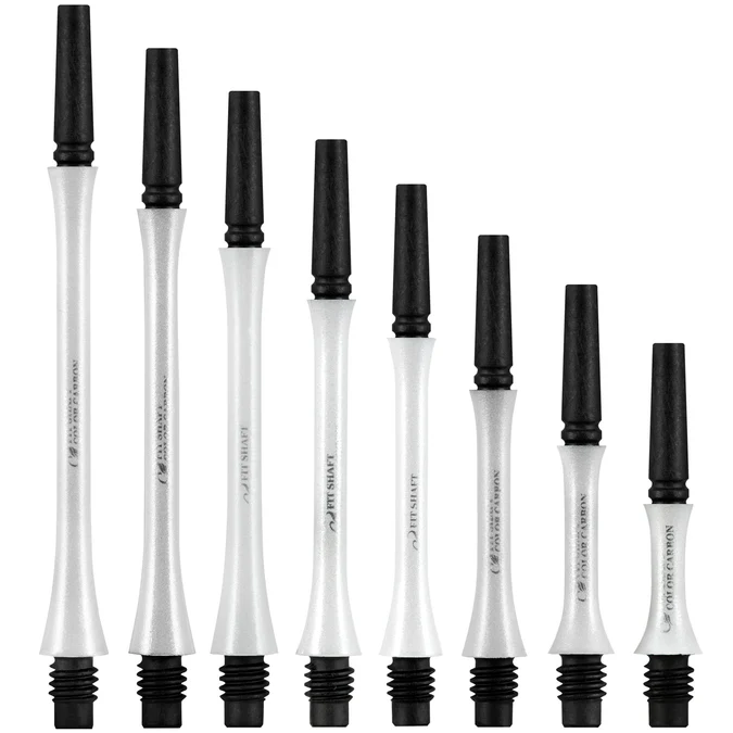 Cosmo Darts Fit Shaft Carbon White Pearl 4-Pack - Innovative Flight System For Dart Players