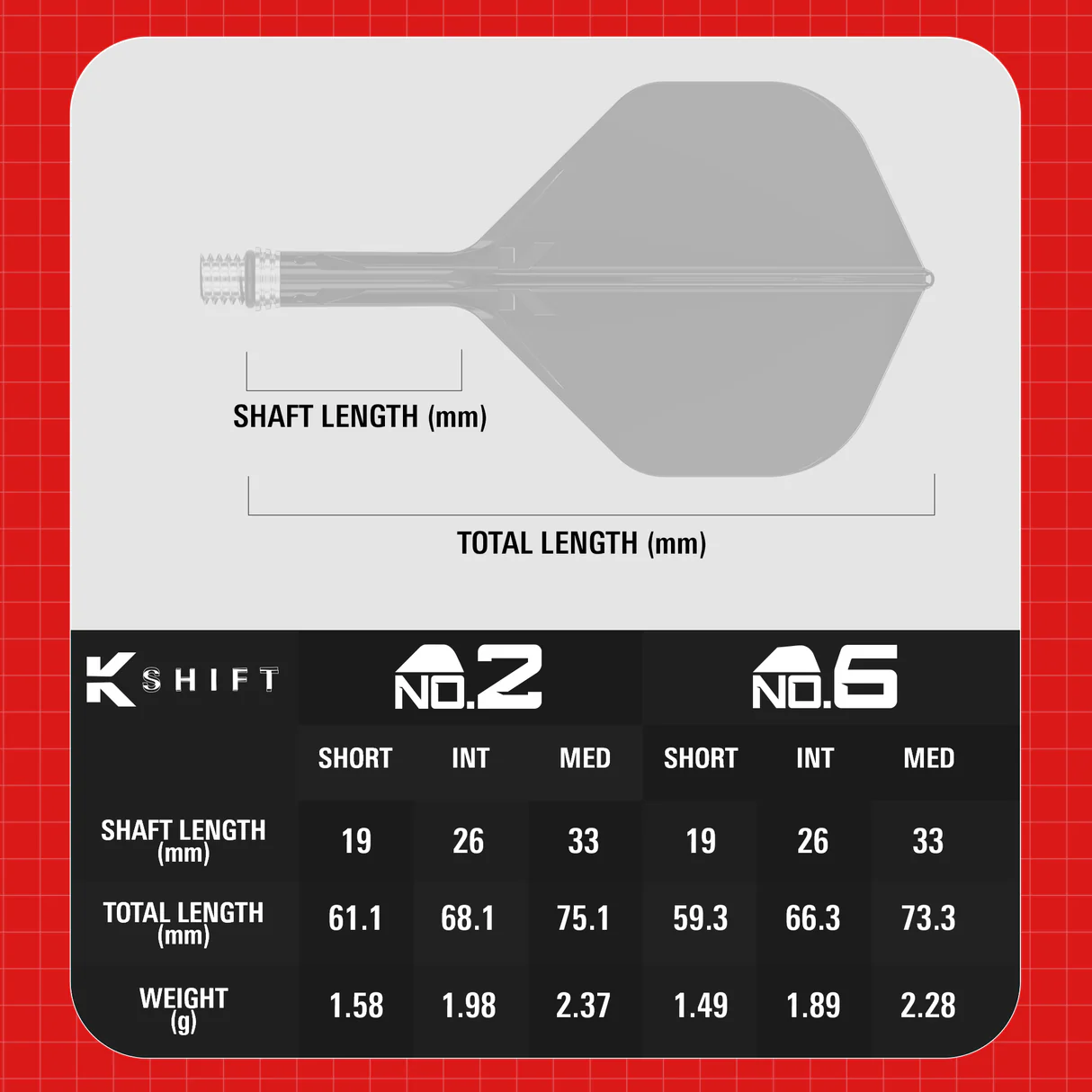 Target K-Shift Dart Flights - Black - No2 - Medium - Image 6