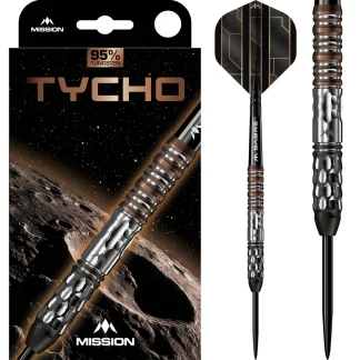 Mission Tycho Darts - Steel Tip - 95% - Black and Bronze PVD - 22g
