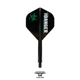 CONDOR AXE Dart Flights - Standard Shape - THE DANGER - Black - Short