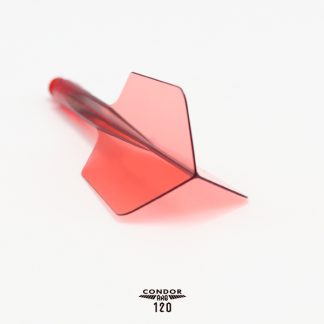 CONDOR AXE 120 Dart Flights - Slim Shape - Clear Red - Medium