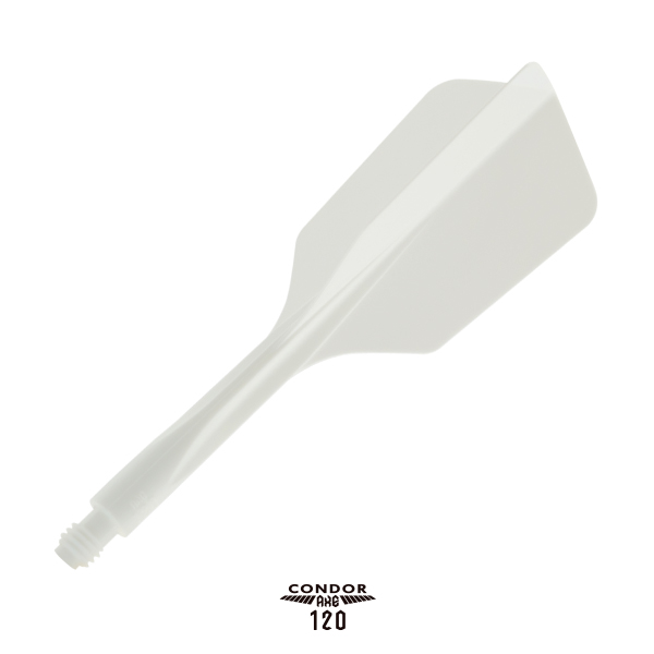 CONDOR AXE 120 Dart Flights - Slim Shape - White - Short - Image 2