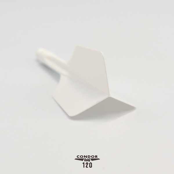 CONDOR AXE 120 Dart Flights - Slim Shape - White - Short