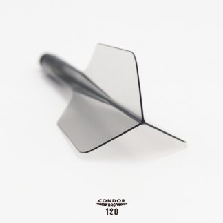 CONDOR AXE 120 Dart Flights - Slim Shape - Clear Black - Short