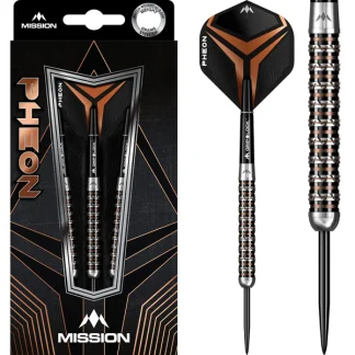 Mission Pheon Darts - Steel Tip - Electro - Black and Bronze - 24g