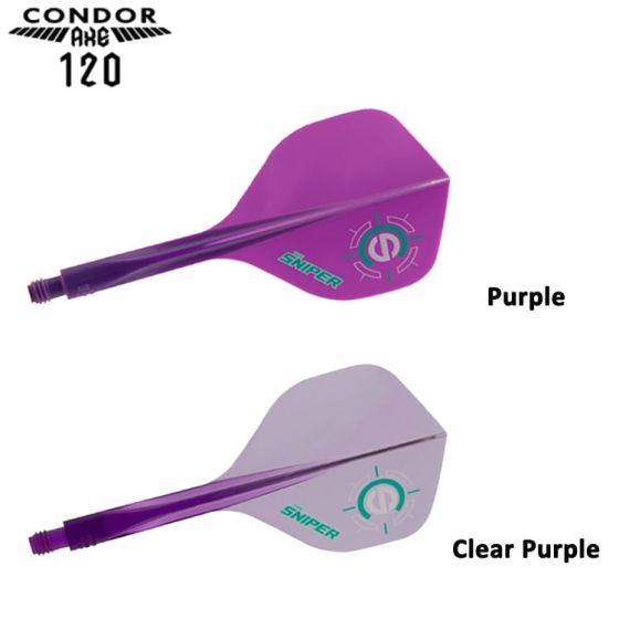 CONDOR AXE 120 Dart Flights - No2 - THE SNIPER - Solid Purple - Image 3