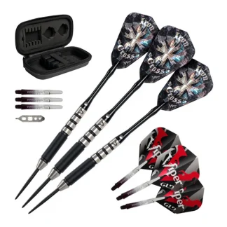 Viper Desperado Darts - Steel Tip - 80% - inc Extras - D1 - Micro Grip -Black - 24g